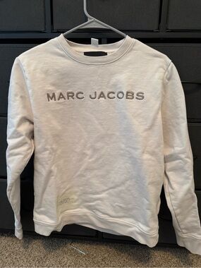 Marc Jacobs The Sweatshirt Chalk Logo Crewneck Size Small